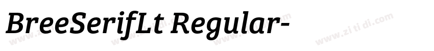 BreeSerifLt Regular字体转换